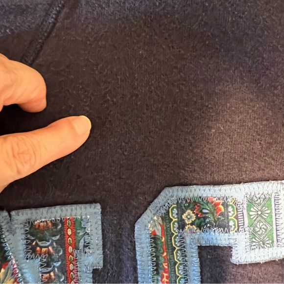 VTG North Carolina UNC Tar Heels Embroidered Floral Sweatshirt Large USA - Picture 8 of 13